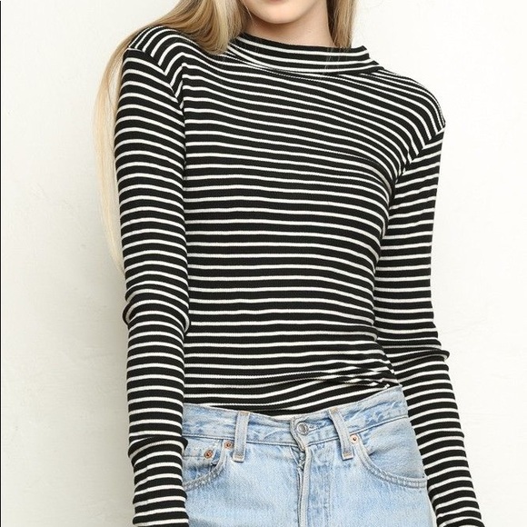 brandy melville striped turtleneck